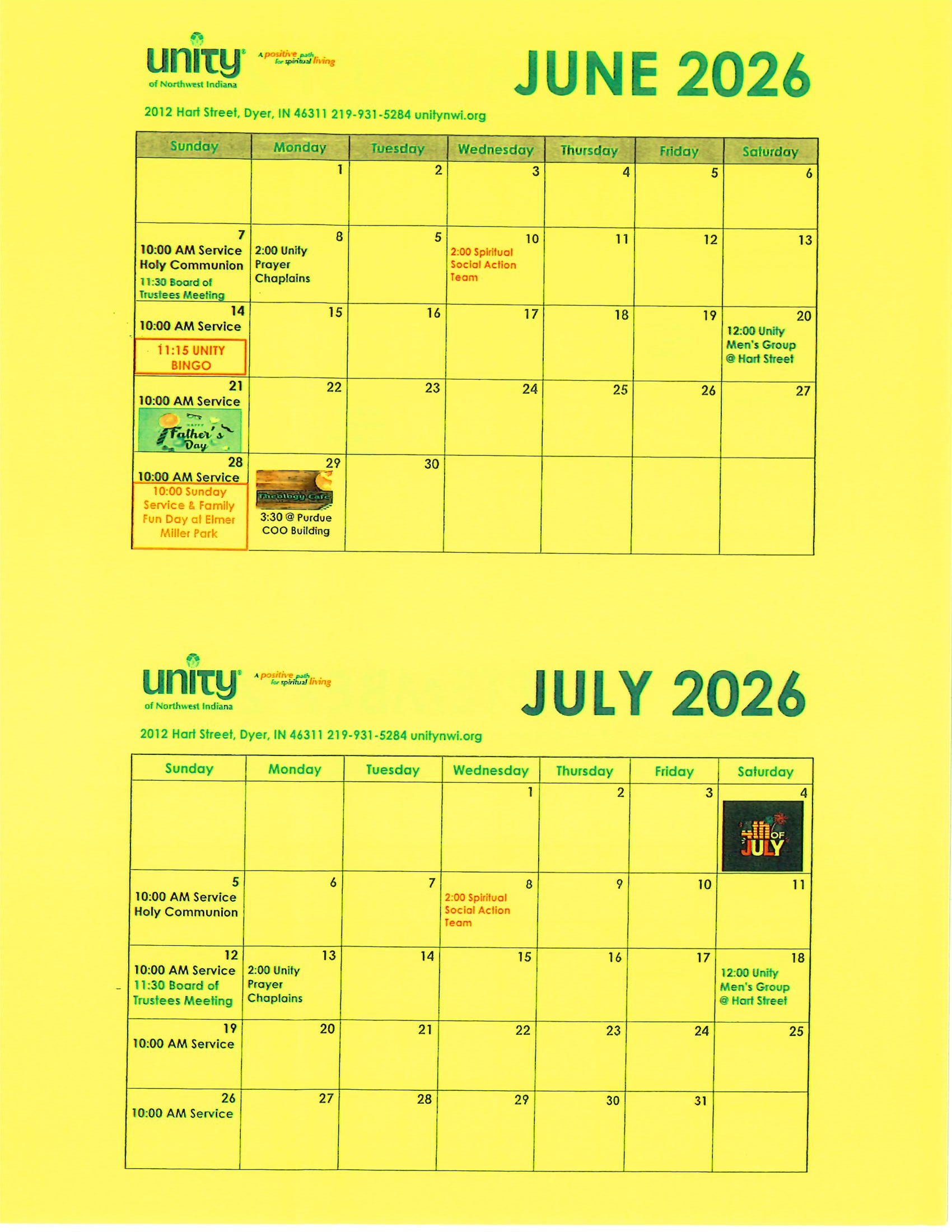 June July calendar pic